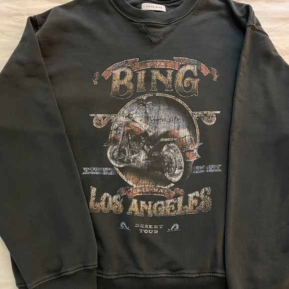 Anine Bing Tops - Anine Bing Ramona Biker Sweatshirt, Size M